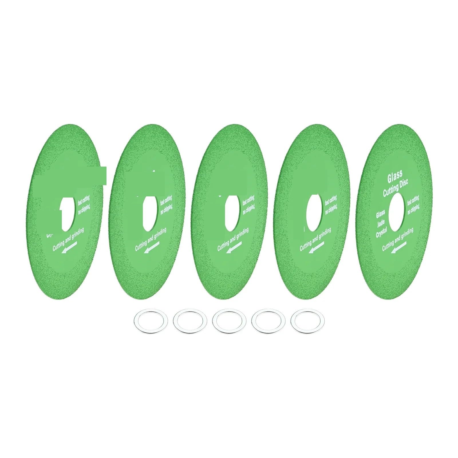 Disque de coupe en verre pour meuleuse d'angle 4/4, 5 pièces, meulage bouteilles vin cristal Jade, carrelage céramique(115mm)