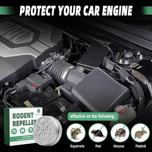 Miniatura 2 de Repelente de roedores para motores de automóvil, repelente de ratones para automóvil, repelente de ratones RV, disuasorio de ratas debajo del capó,