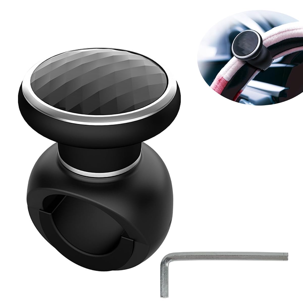 Steering Wheel Knob Spinner - Universal Non-Slip Fit