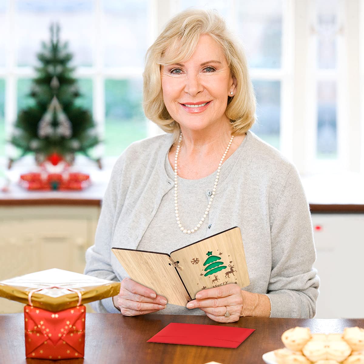 Handmade Christmas Tree Card Set - Merry Christmas Note Cards - View #10