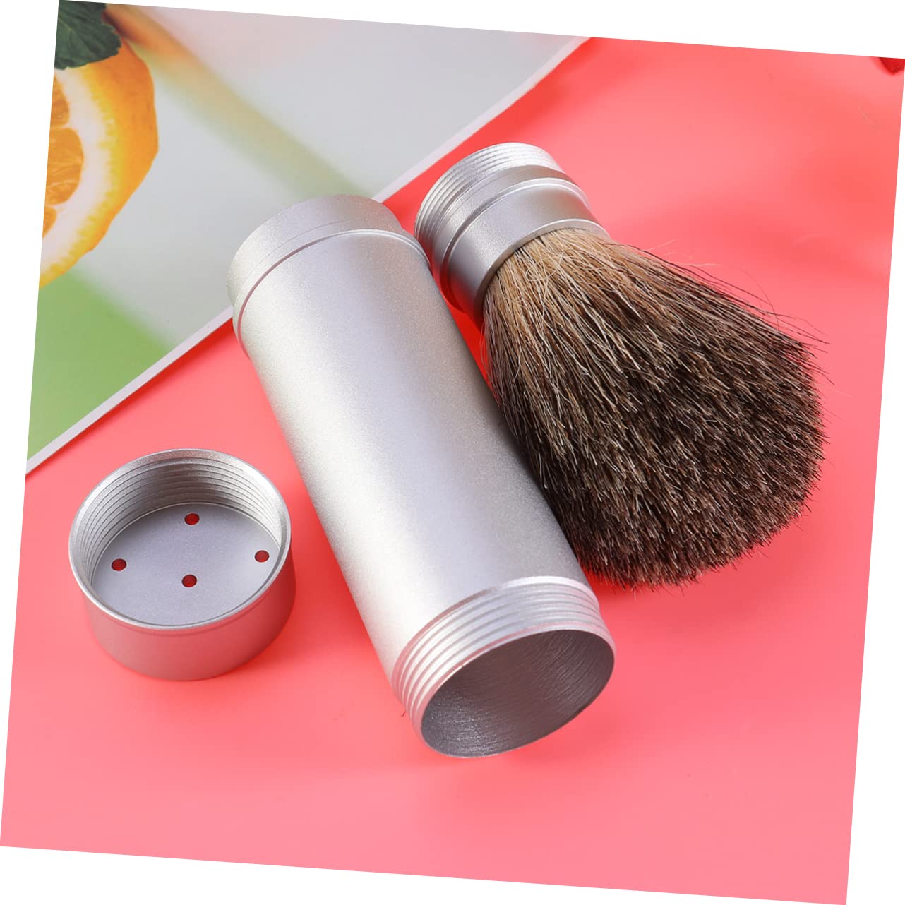 2 Piezas Brocha De Afeitar Jagger Soporte Para Brochas De Afeitar Cuenco y Cepillo De Peluquería Cepillos De Tinte Cepillo De Afeitar Portátil Cepillo Para El Cuello Hombre