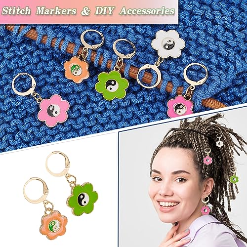 NBEADS 24 Pcs Flower Stitch Markers - Image 4