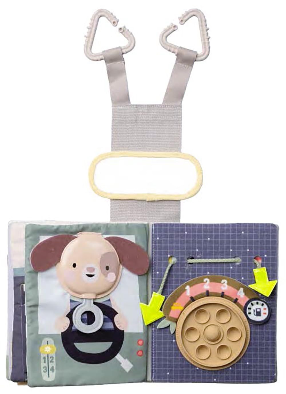 Taf Toys Montessori - Libro para asiento de coche para niños pequeños de 1 a 3 años, libros de actividades silenciosos, juguete de viaje con 15 actividades, tablero ocupado de juguetes Montessori para