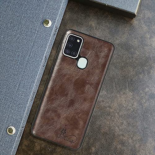 TTNAO Hoesje voor Samsung Galaxy A21S,Retro Stijl Premium Olie Wax Lederen Siliconen Case Zacht TPU Volledige… - Afbeelding 8