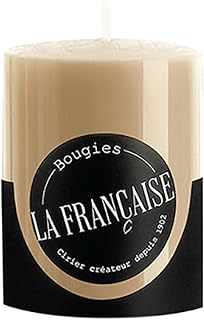 Bougies La Francaise - French Made Votive Candle - Made in France, Taupe Color, +/- 12-Hour Burn Time - 1.50 x 1.96 inches