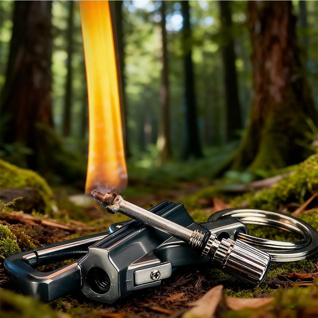 Permanent Match Infinity Lighter, Multitool Keychain Lighter with Bottle Opener, Waterproof, for Outdoor Survival(2pack 2)