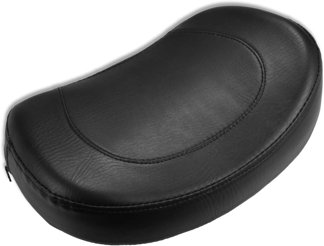 Motorcycle Backrest Black Rear Passenger Seat Cushion Detachable Pad for Yamaha Honda Suzuki Kawasaki Bikes/Custom Bikes/Choppers/Touring/Cruiser