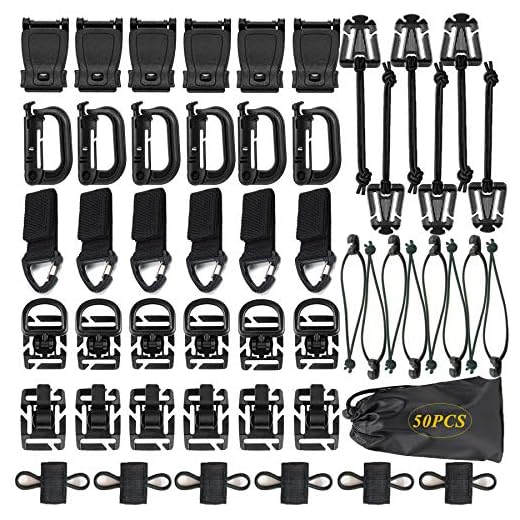 BSGB 51Pcs Tactical Gear Clip Strap Molle Web Dominators Webbing Attachments for Molle Bags Tactical Backpack Tactical Vest Tactical Belt Outdoor Hydration Tube Backpack