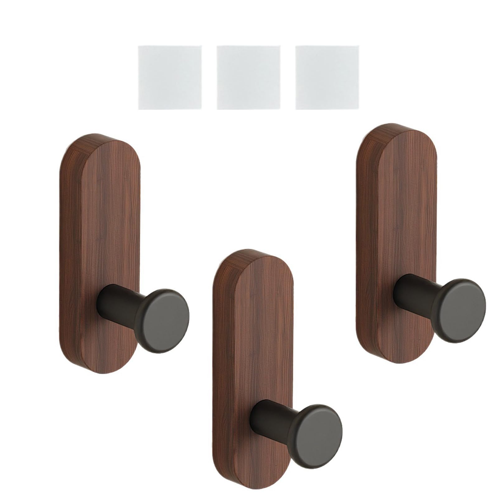 Ywluuoo A Space Saving Wood Hook With Strong Dhesive Backing For Hanging Coat Bags Towels Dhesive Wood Coat Hook