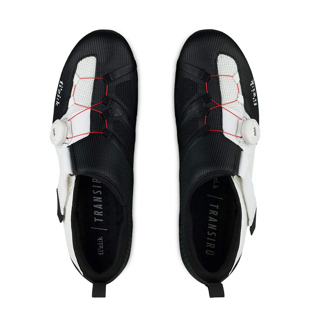 Fizik Transiro R3, Triathlon TT Supportive and Ventilated Shoes, Black/White, 11.5
