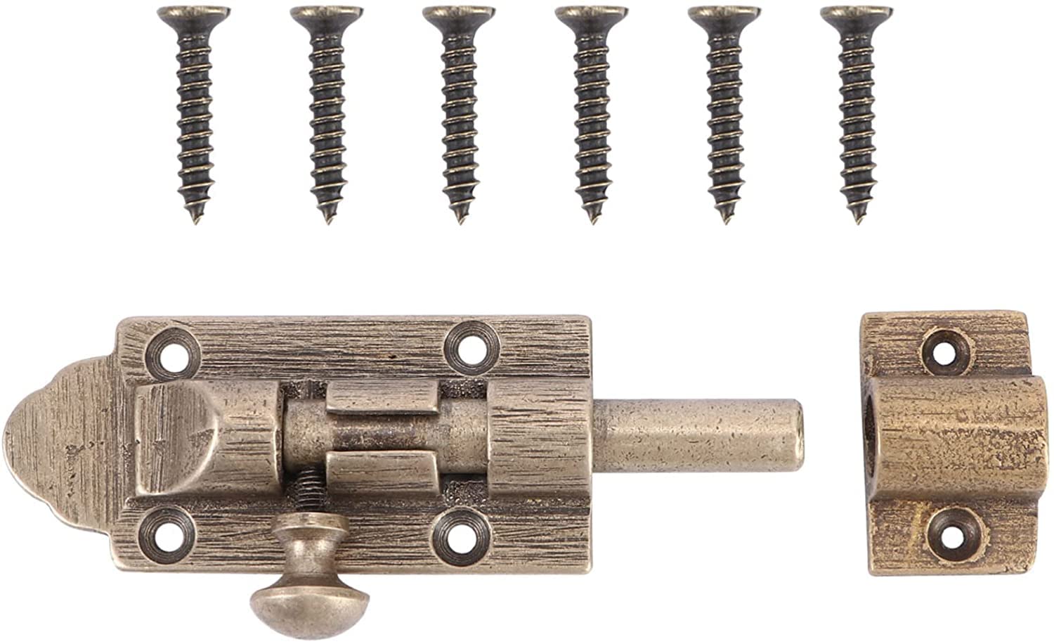 NVSFZGIYG Gate Bolt,Slide Door Lock Hasp, Locks Latch Safety with Padlock Hole Heavy Duty Wood Window