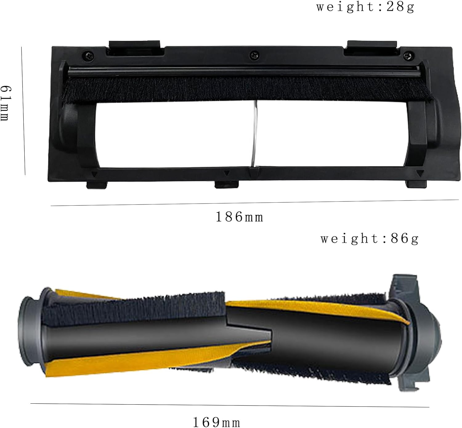 Robot Vacuum Cleaner Main Roller Brush Cover Compatible with Shark UR1000SR UR1005AE RV1101ARUS UR1105ARUS Roller Brushes Set Accessories