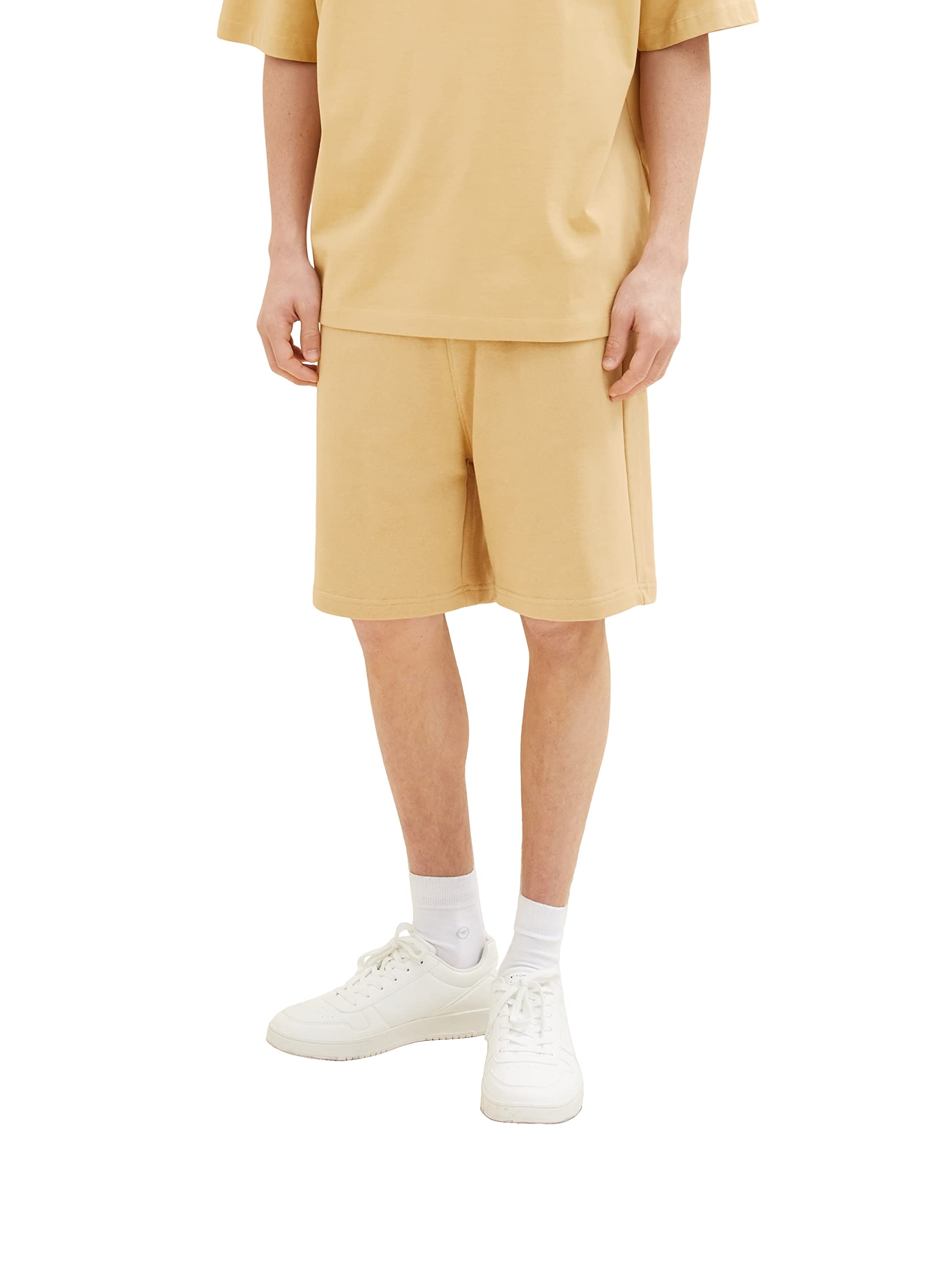 TOM TAILOR Denim Men's Relaxed Basic Sweat Shorts, 31041 - Brown Rice, XXL