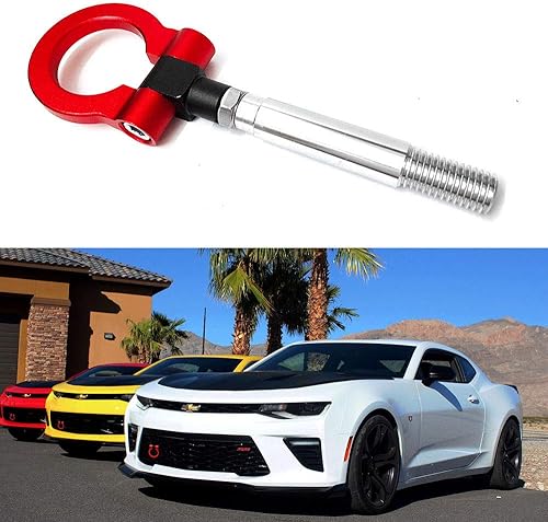 Miniatura 2 de Vestian TK-CVR 2016 2017 2018 Camaro Racing Aluminio Tracking Sport Aleación CNC Gancho de remolque apto para Chevy Camaro 6 Generantion (rojo)