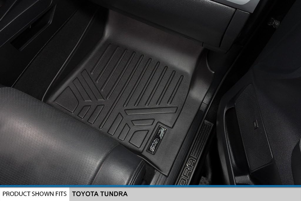 SMARTLINER Custom Fit Floor Mats 2 Row Liner Set for 2014-2021 Toyota Tundra - Image 3