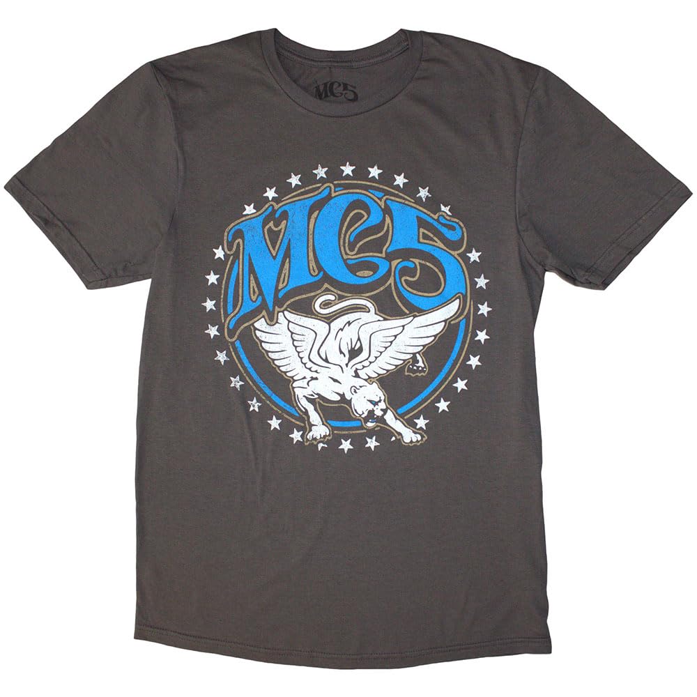 Rock Off officially licensed products MC5 Winged Panther T Shirt L Charcoal