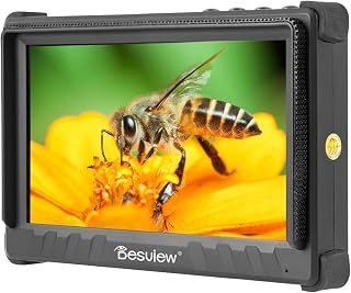 Desview P5II Camera Monitor 800nits High Brightness 5.5 inch IPS 178° View Angle 4K HDMI Field Monitor with HDR Waveform 3D LUT Peaking Focus Assist Include Sunshade and Tilt Arm