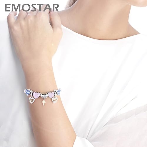 Miniatura 5 de EMOSTAR Dijes temáticos para el día de la madre, plata de ley, madre, padre, hija, hijo, nana, esposa, marido, madrina, corona de mamá, cuentas de