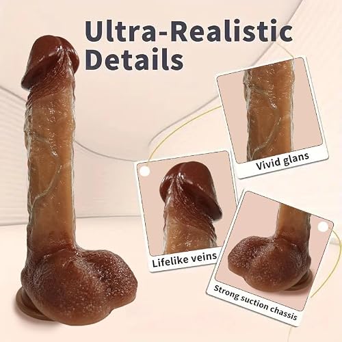 2026 Dark Skin Friendly Play Thrusting Games Remote Control with Strong Suction Cup Realistic Silicone Waterproof Flexible Sensory Toys for Date Night