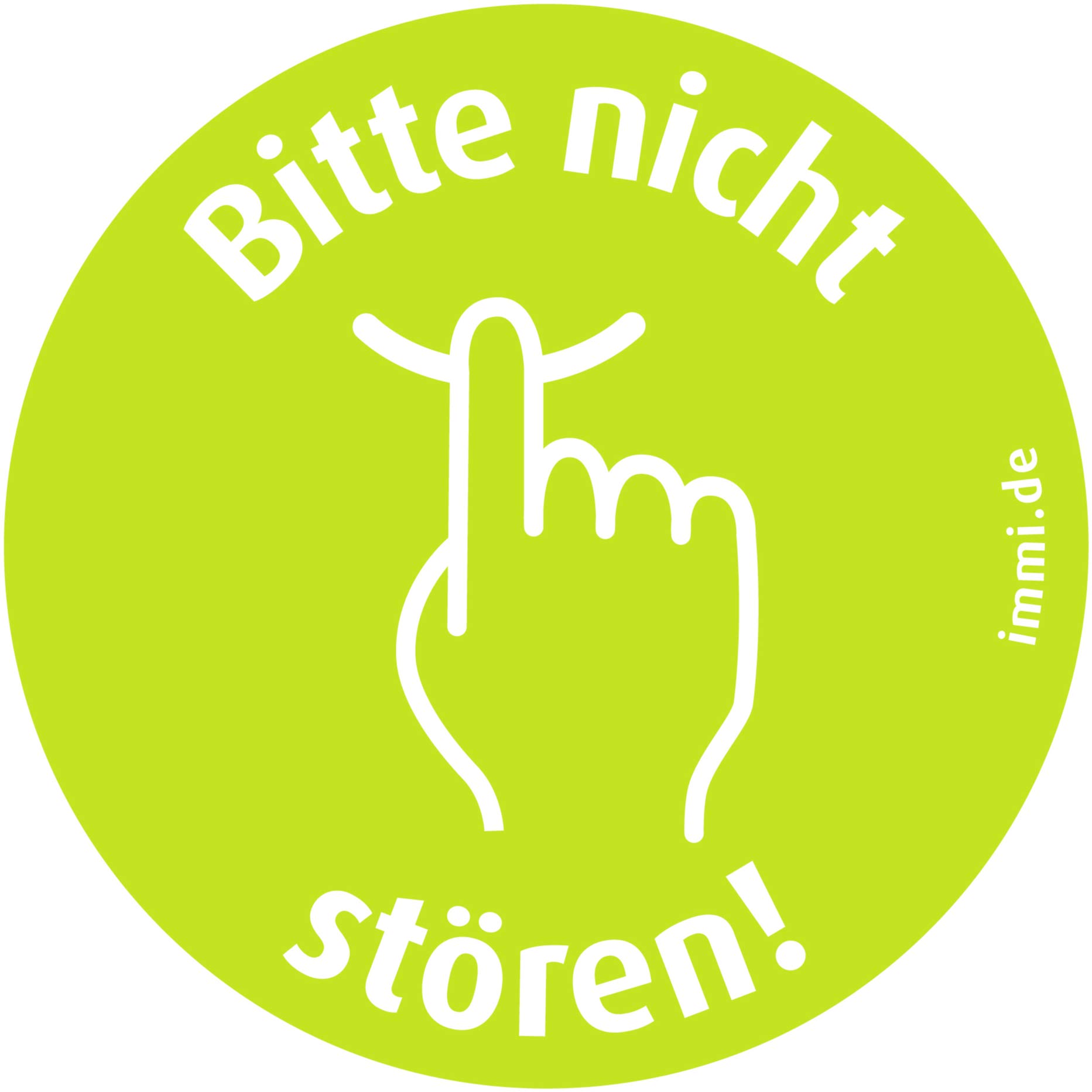 immi 10 St. Kleiner Dezenter Bitte nicht stören Aufkleber 45mm, wieder ablösbar