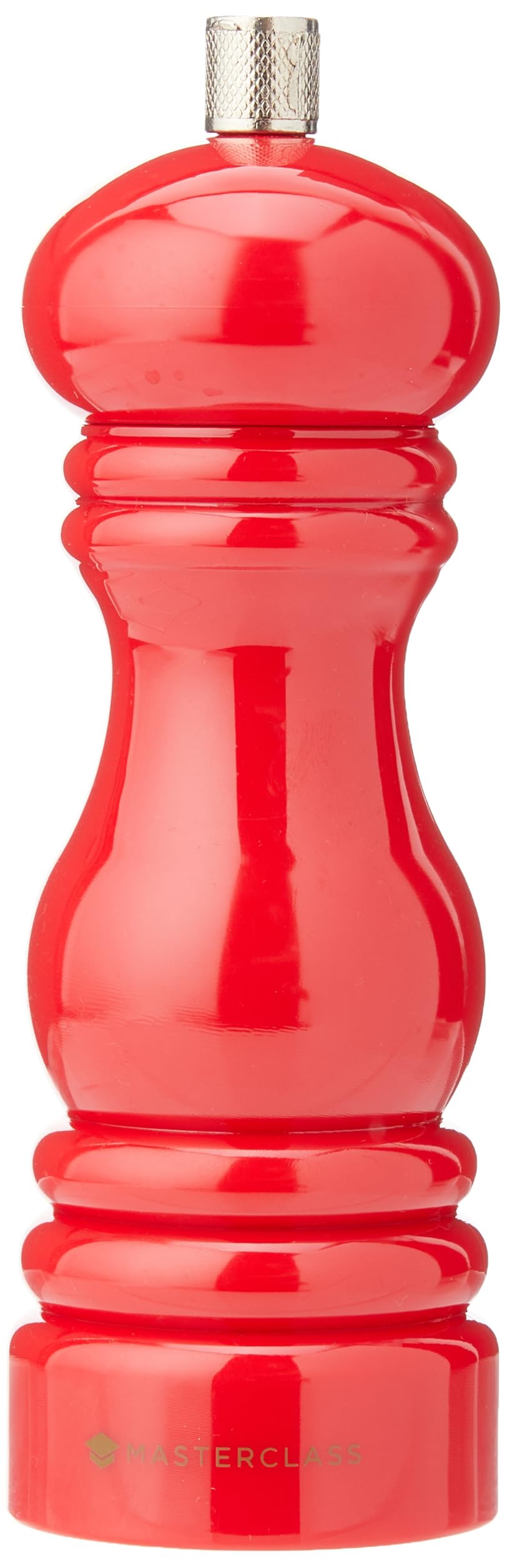 Masterclass Red Pepper Mill Or Salt Grinder With Interchangeable Cap, Plastic, 17 Cm