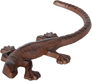 Esschert Design - Escultura de Lagarto para jardín (Acero Fundido), Color marrón