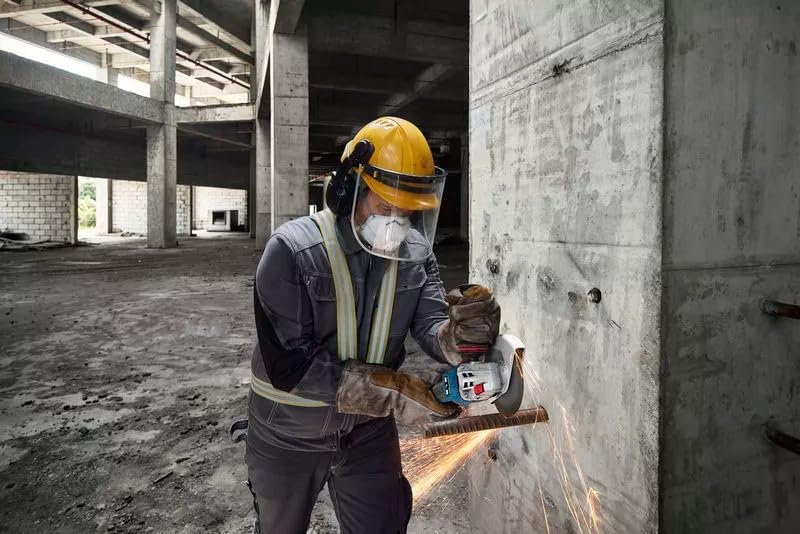 Image of BOSCH GWS 18V-15 S-Solo Angle Grinder | 1500WPower | Smart HMI Control | Anti-Vibration Handle | Metal Flange Durability | Full Safety Features | Brushless Motor | Industrial-Grade Cutting & Grinding