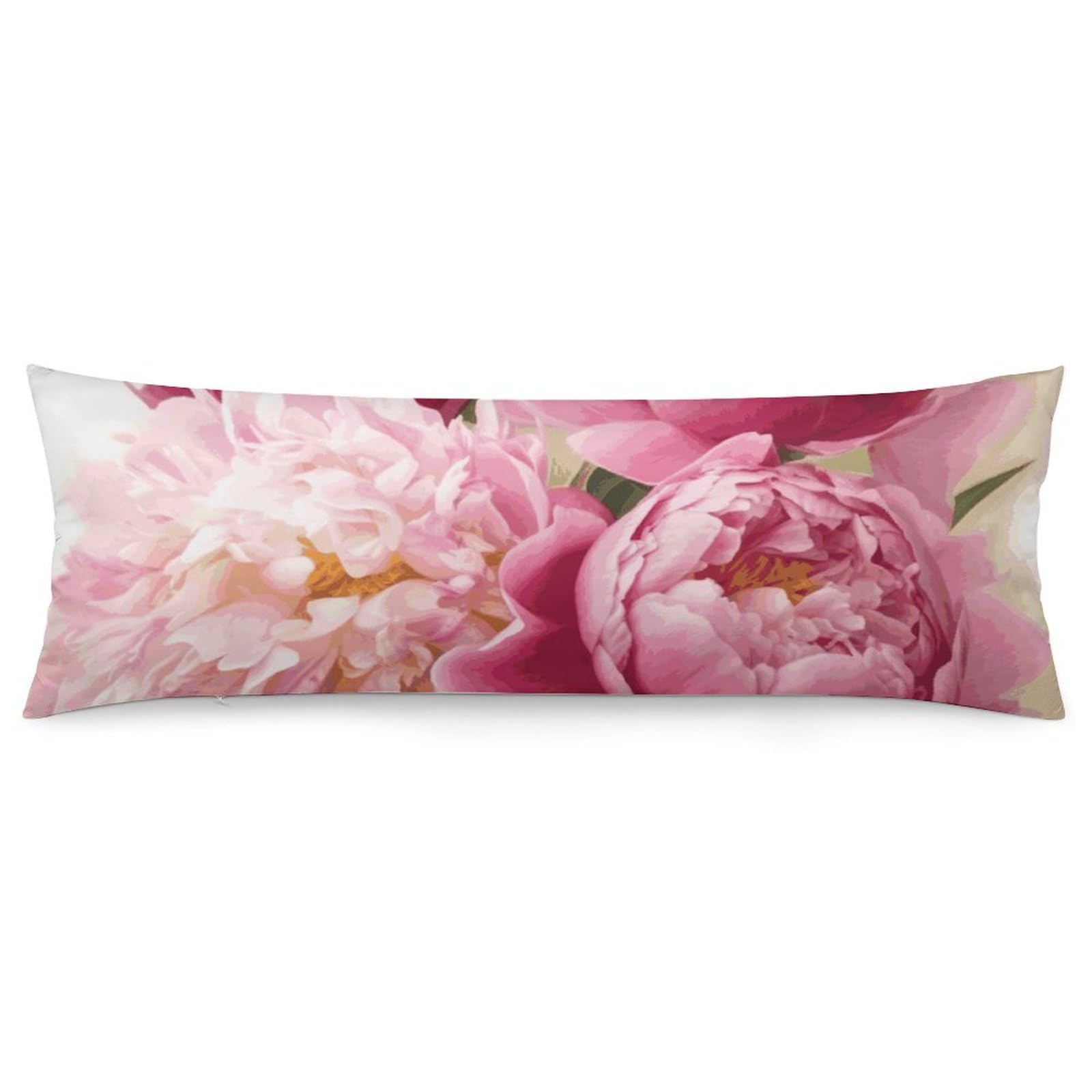 Taies d'oreiller imprimées pivoine en 4 tailles pour lit et canapé