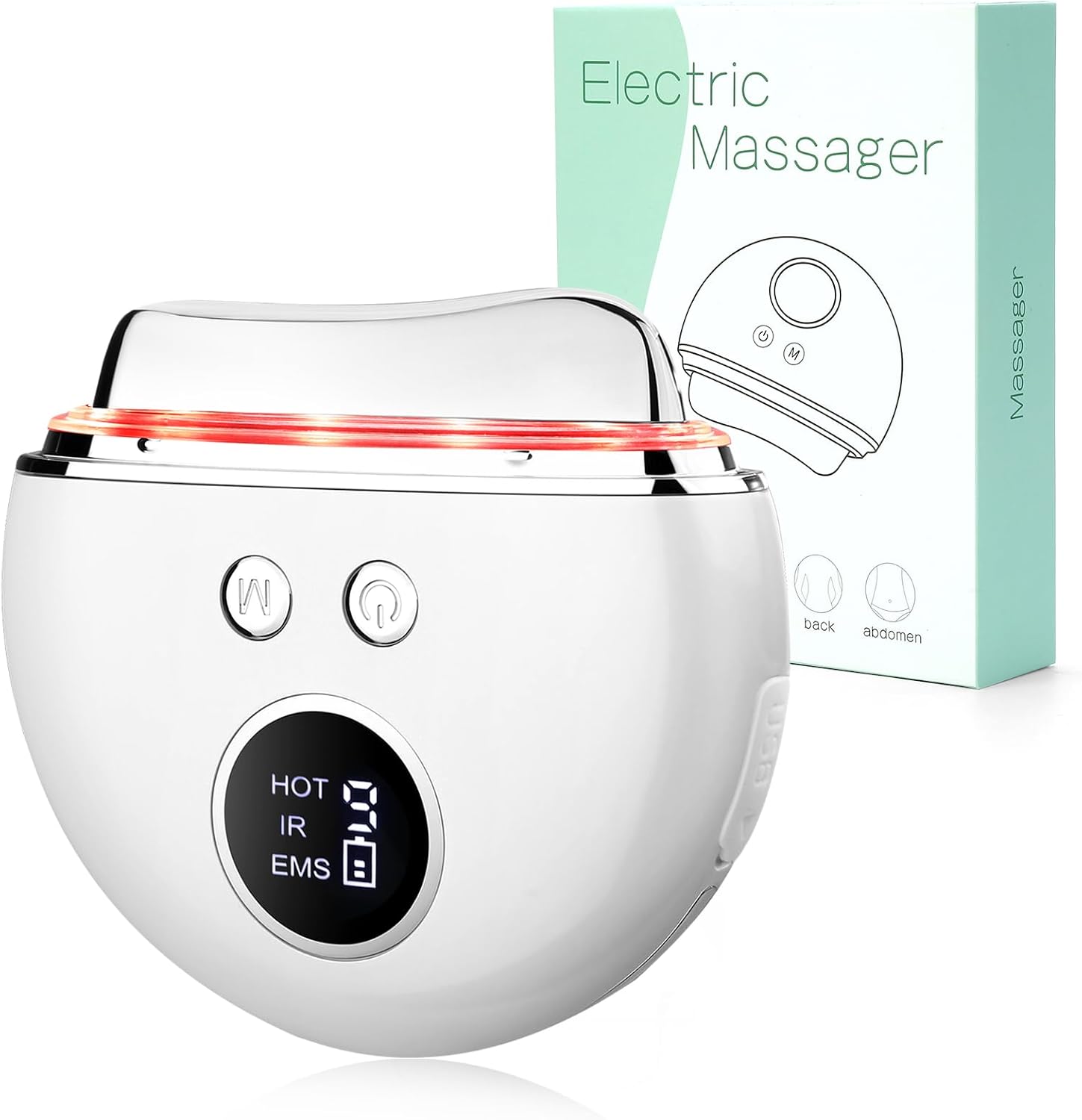 Electric Fascia Blaster & Muscle Scraper Tool with Heating and Vibration - for Deep Tissue, Cordless Gua Sha Massage Tool,Myofascial Release, Portable Facial & Body Skin Care Massager