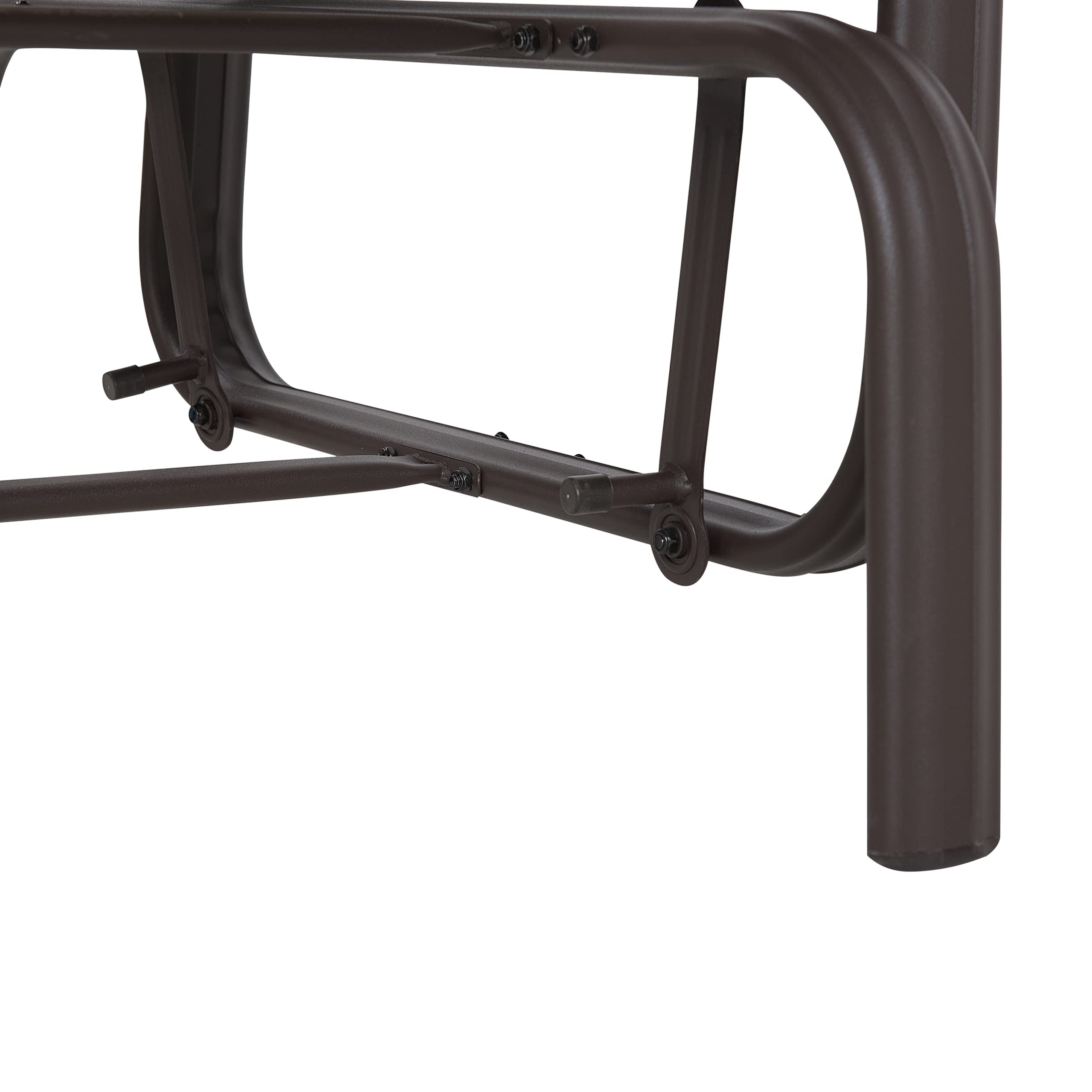 Beliani Chaise Fauteuil à Bascule en Aluminium et Textile Marron Confortable Durable et Élégante pour Salon Jardin ou Terrasse au Style Moderne