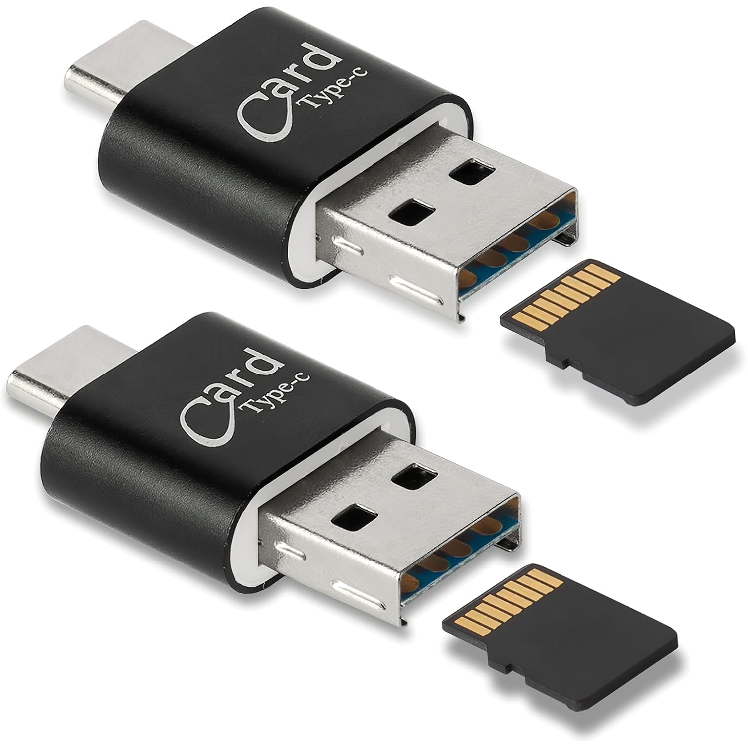 Micro SD Card Reader with Dual Type-C & USB Interfaces Portable | Plug & Play | OTG Supported | Aluminum Body | Wide Compatibility - 2Pcs-picture-16