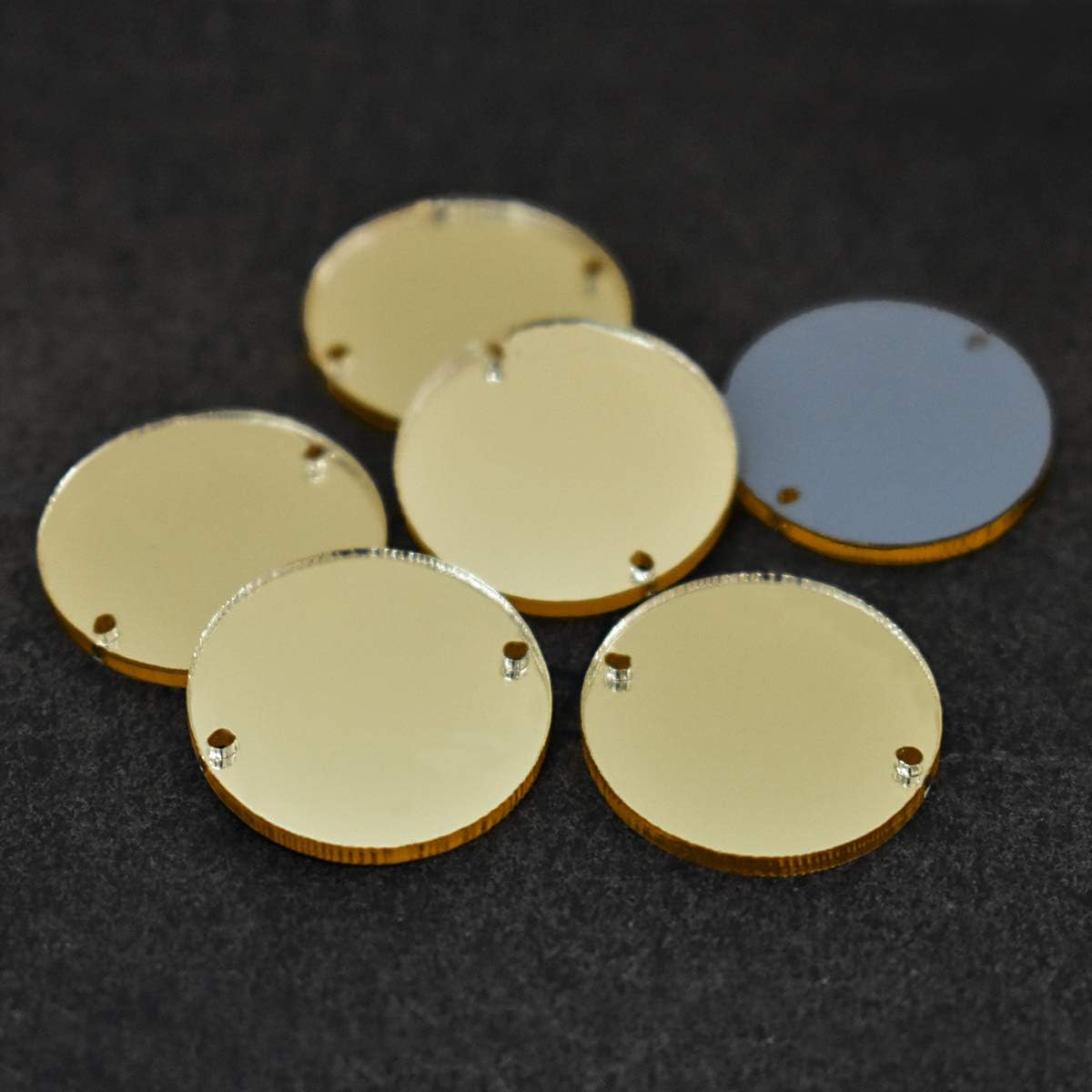Bordado acrílico Craft Espejo para Bordado y Craft Propósito (Forma redonda, 25 piezas)