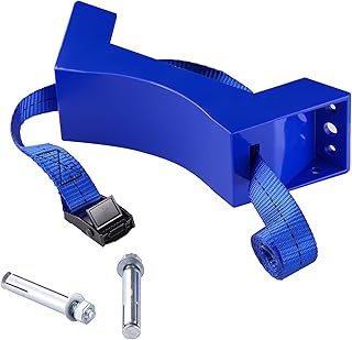 Catilon Cylinder Wall Mount Bracket, Propane Tank Holder 4"-12", Gas Cylinder Bracket Tank Bracket with Screw and Safety Belt for 1Cylinder-Blue