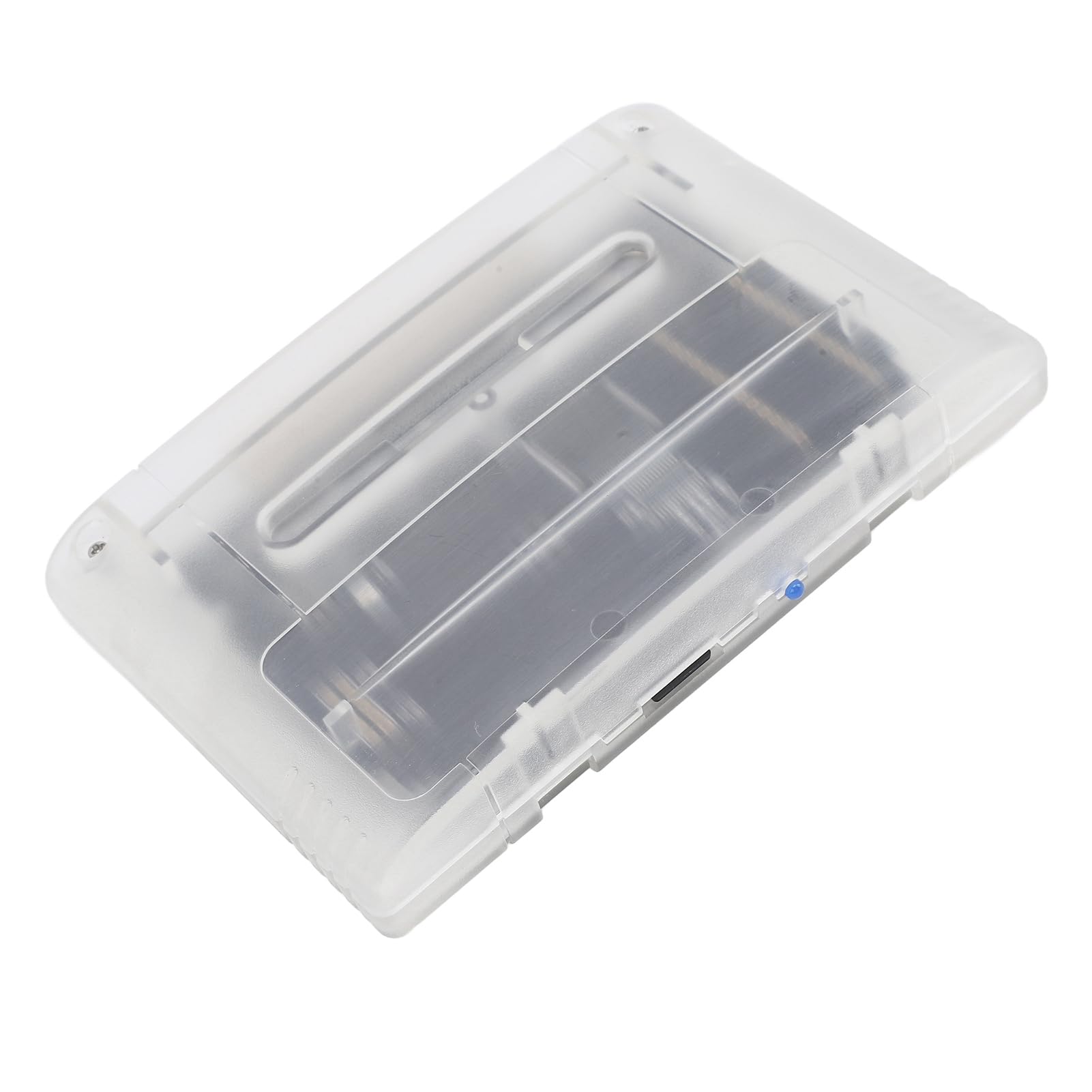 Cartucho de Juego, Tarjeta de Memoria de 8 GB con Rendimiento de Juego Más Rápido y Estable y Copia de Seguridad de Memoria Automática, para Consolas de Juegos SFC (Blanco Transparente)