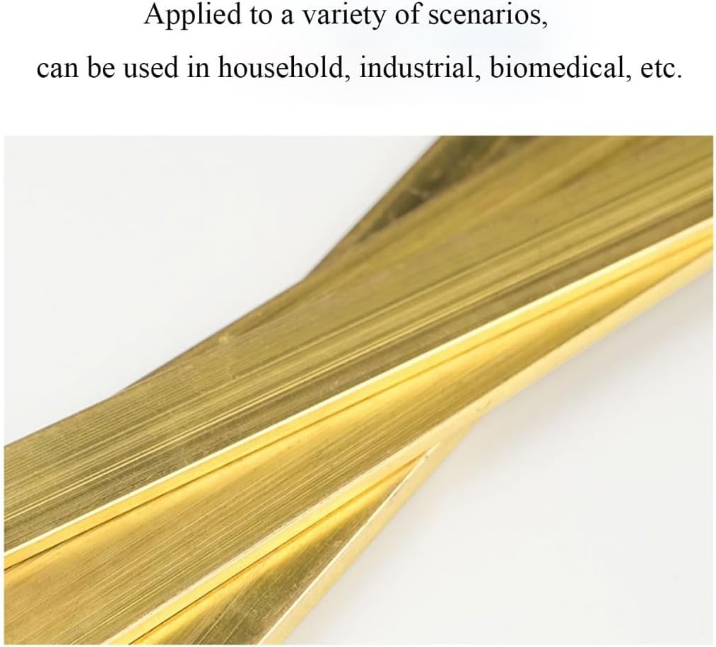 MRYBD Brass Flat Bar Stock Blank, 11Mm Thickness X11mm Width X 500Mm Length Solid Plates Mill Stock Strip Solid Brass Rectangular Sheet for Knife Making, Craft Hobby