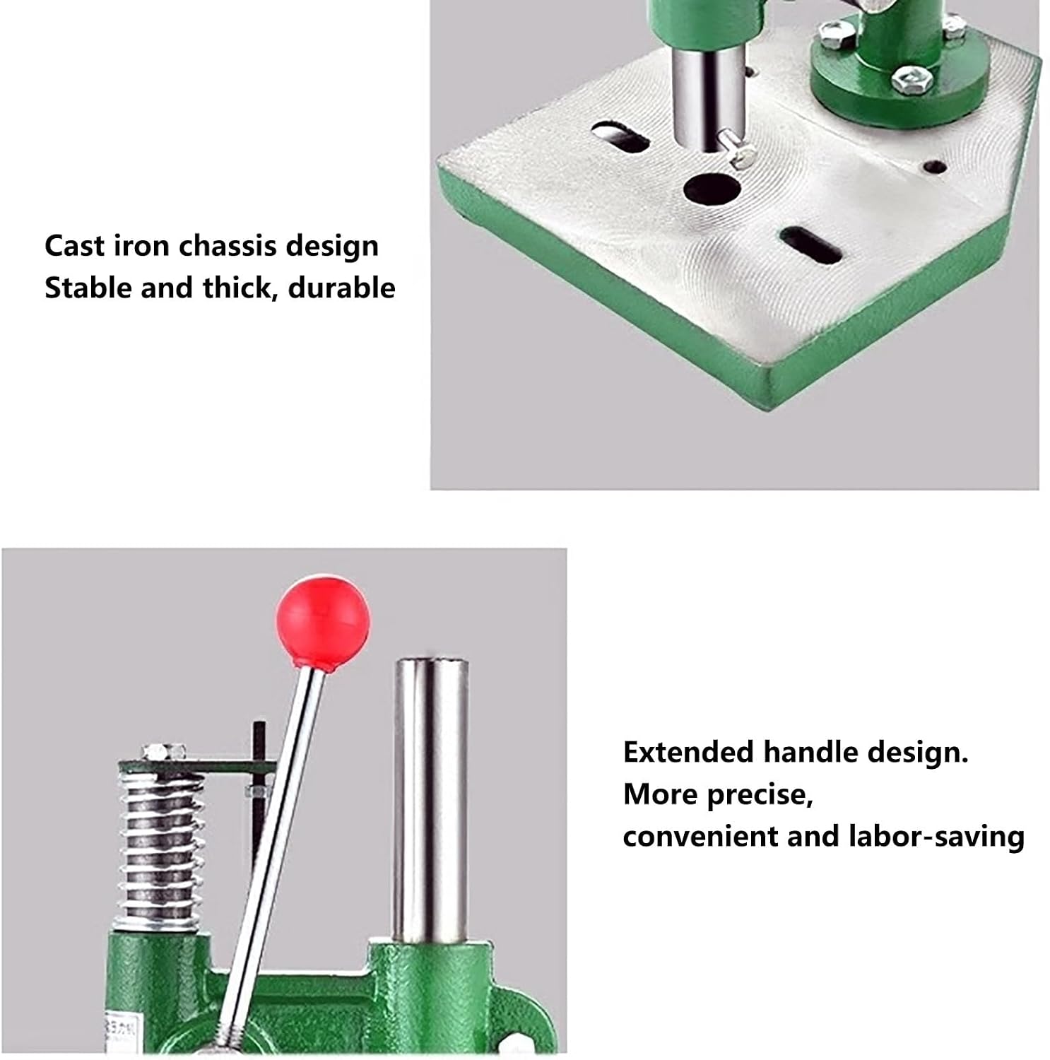 Small Arbor Press Maximum Height 5.9in, Handle Automatic Rebound Leather Hole Punching Machine, Manual Bench Presses for The Complete Mounting