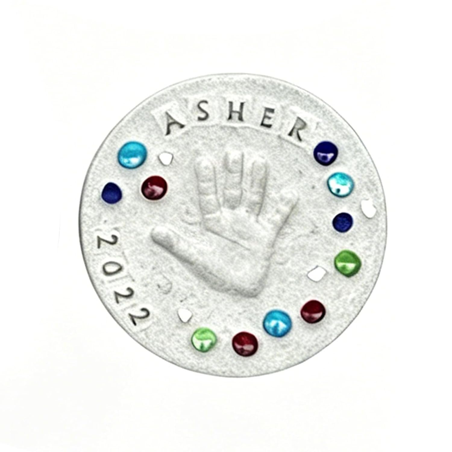 DIY Handprint Stepping Stone Kit,Large Stepping Stone Making Set,Make Your Own Garden Keepsake with Alphabet Stamps,Outdoor Craft Activity for Kids Teens Adults Mother's Day Birthday Gift (10 in)