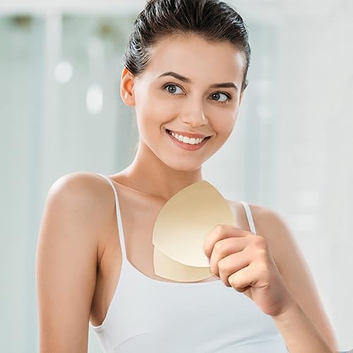 Vista 7 de Sibba Almohadillas de brasier para mujer, insertos triangulares extraíbles, repuestos deportivos para bikini, parte superior de traje de baño