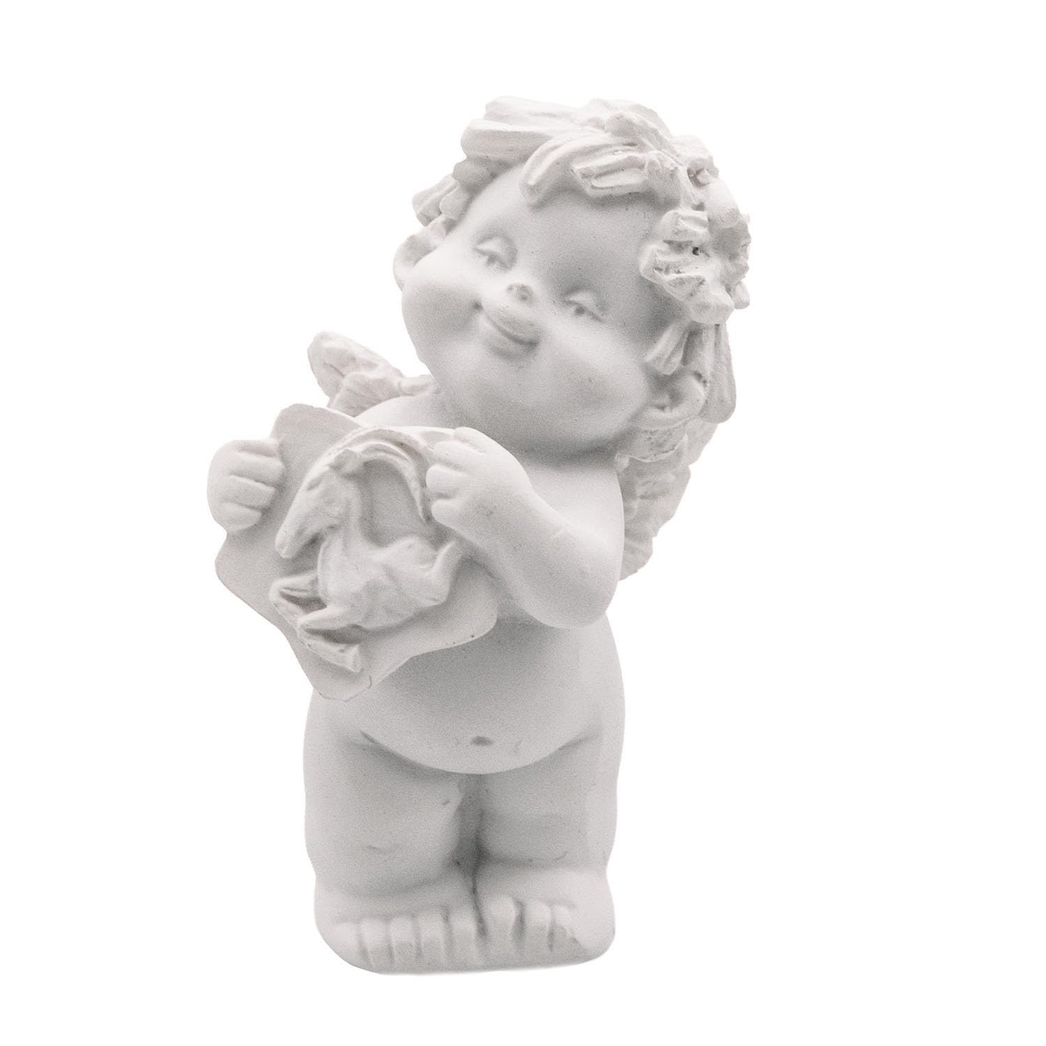 Logbuch-Verlag Poly Angel Igor Zodiac Sign Capricorn White 6-7 cm Polystone Figure Birthday Horoscope Guardian Angel Lucky Charm Table Decoration Gift