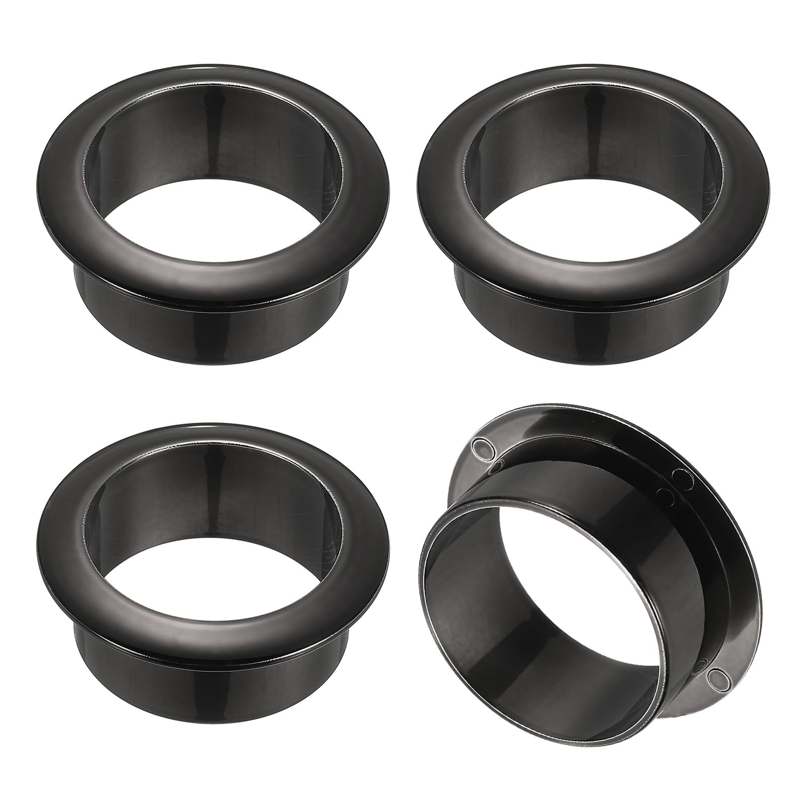 M METERXITY 4-Pack Desk Grommet, 1.4 Inch/35mm Plastic Desktop Cable Hole Cover Plastic Grommet for Home/Office Desktop Wire Organizer [Black]