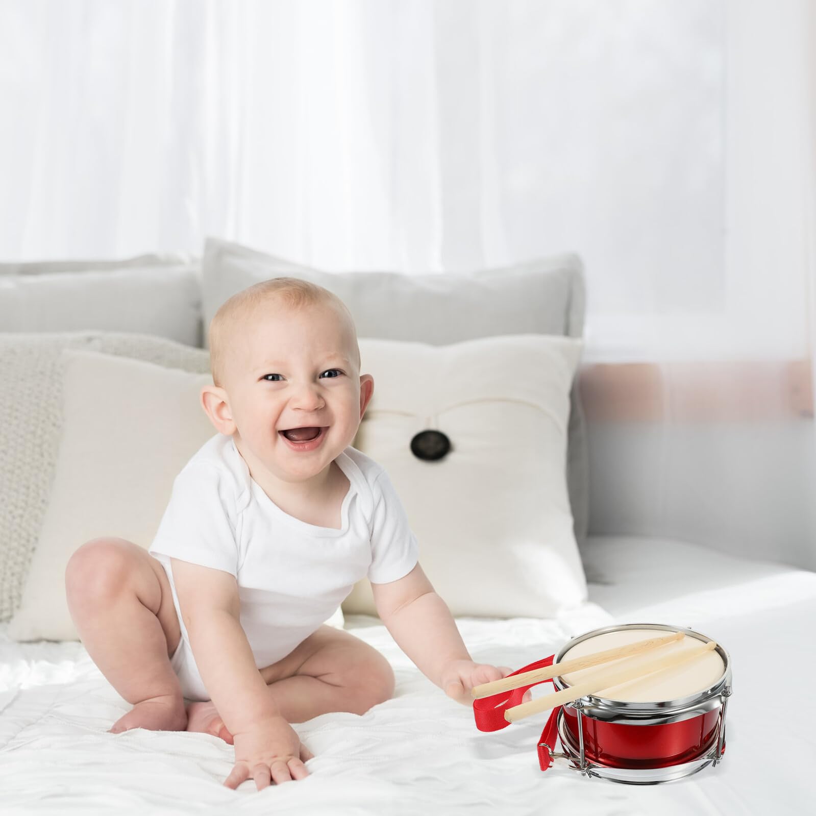 ifundom Baquetas Profesionales de Metal y Madera para Caja de Percusión Infantil, Instrumento Musical para Niños Principiantes Que Fomenta el Ritmo la Confianza