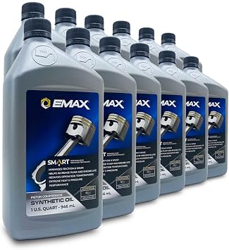 EMAX Compressor EMCOILEXPIS102C 1 qt. Bottle Piston Compressor Smart Oil Synthetic - Case of 12