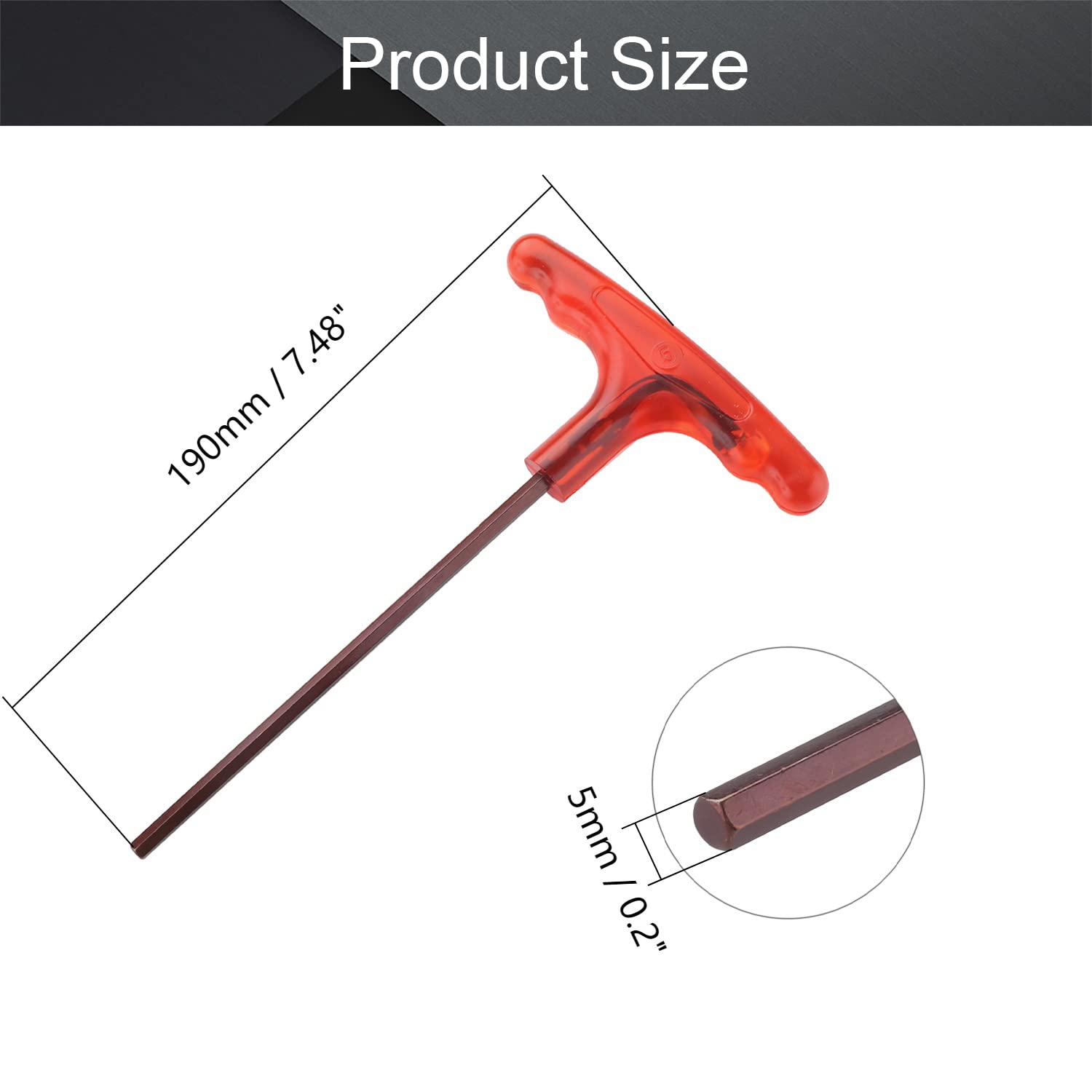 Llave Hexagonal En T - 4mm De Acero S2 (2 Unidades)