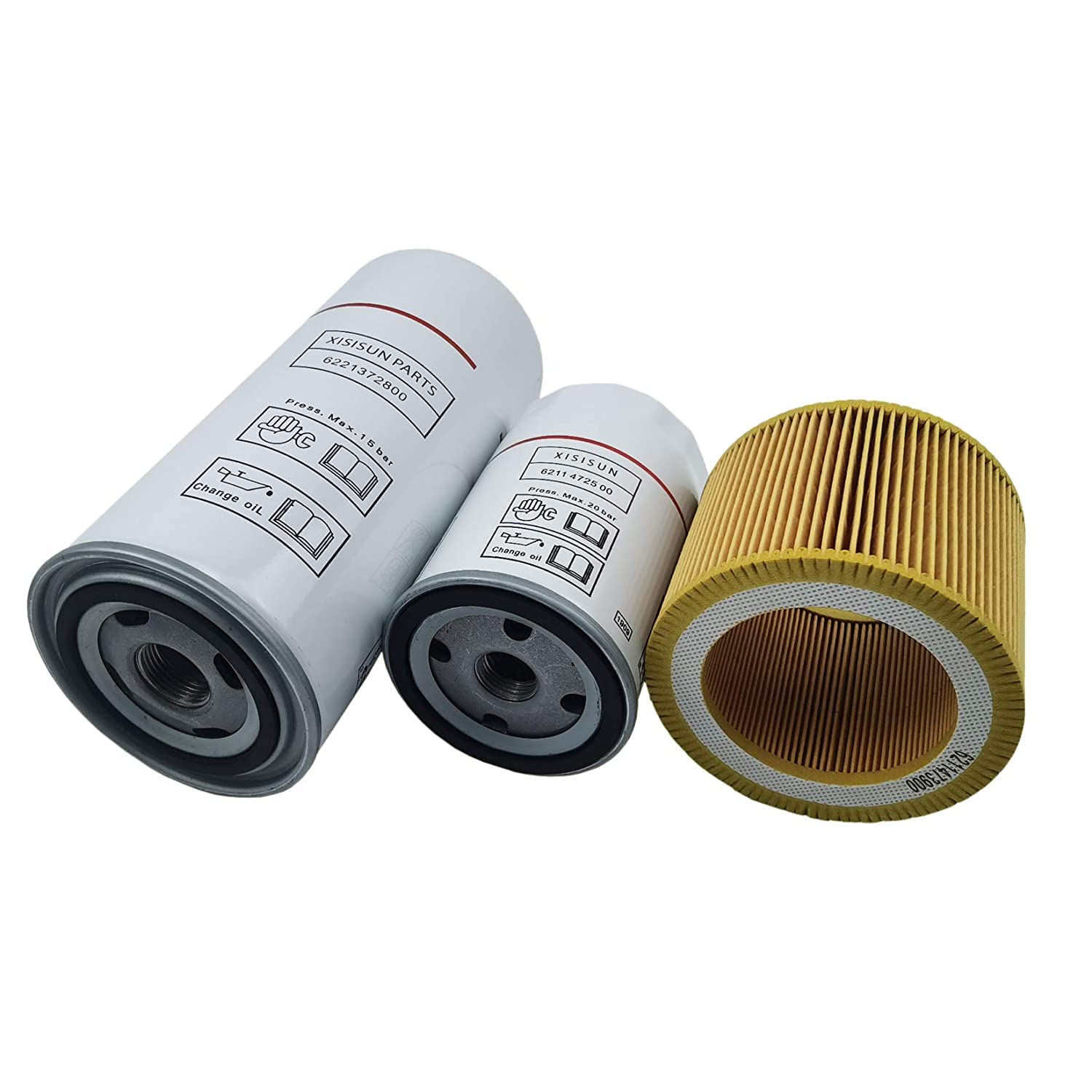 Kit de filtres de rechange pour compresseur d'air Liutech 6221372800 6211472500 6211473900