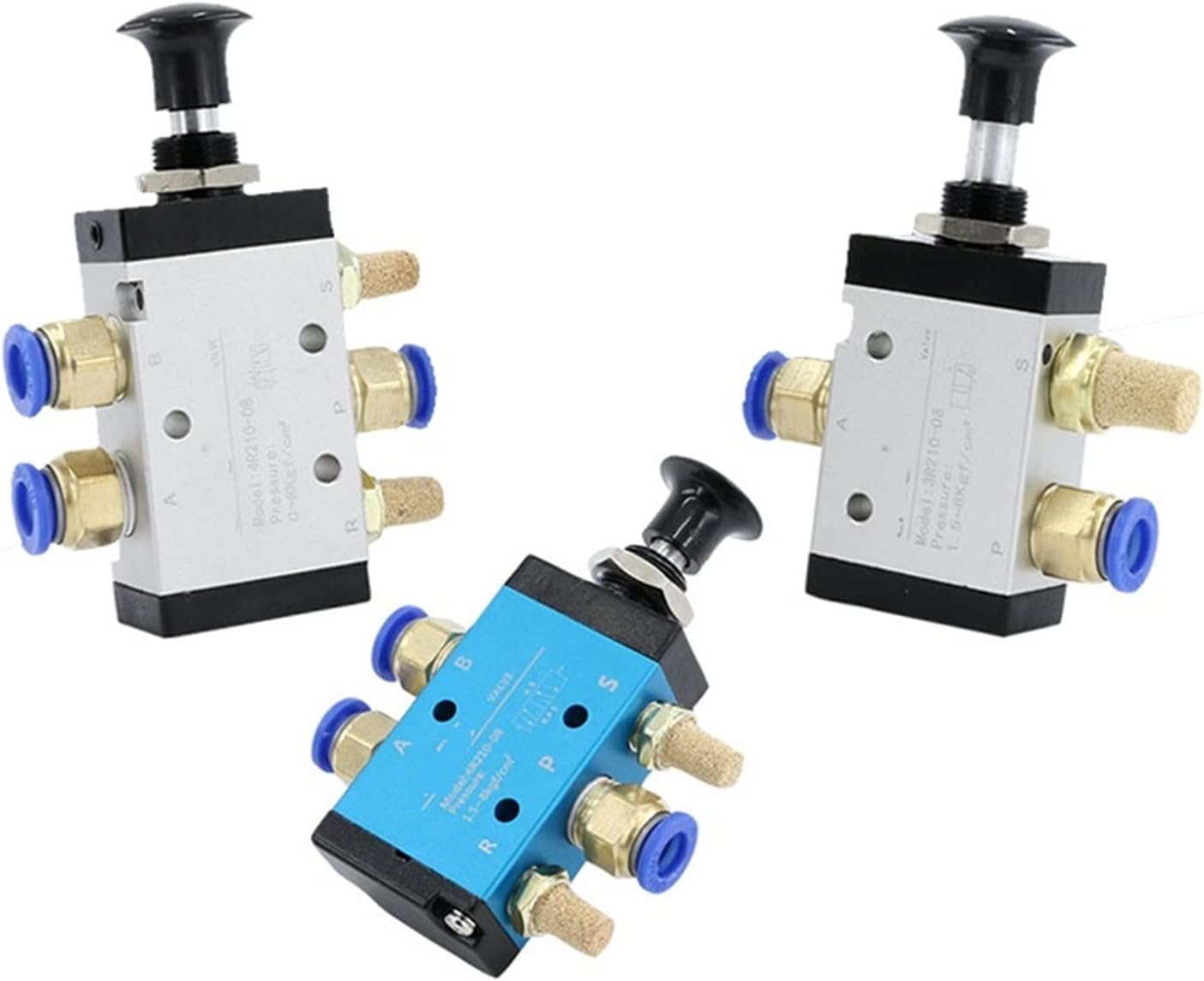 Manual Valve Mechanical Valve 3R210/4R210/3R310/4R310/4R410 Pneumatic Switch Two-position Three-way Valve 1Pcs (Color : 3R310-10, Size : No joint)