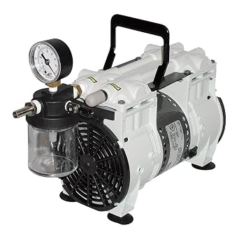 Welch Vacuum 2567B-50 Standard Duty Dry Vacuum Pump, 2-Head, 100 LPM, 60 Torr, 115V