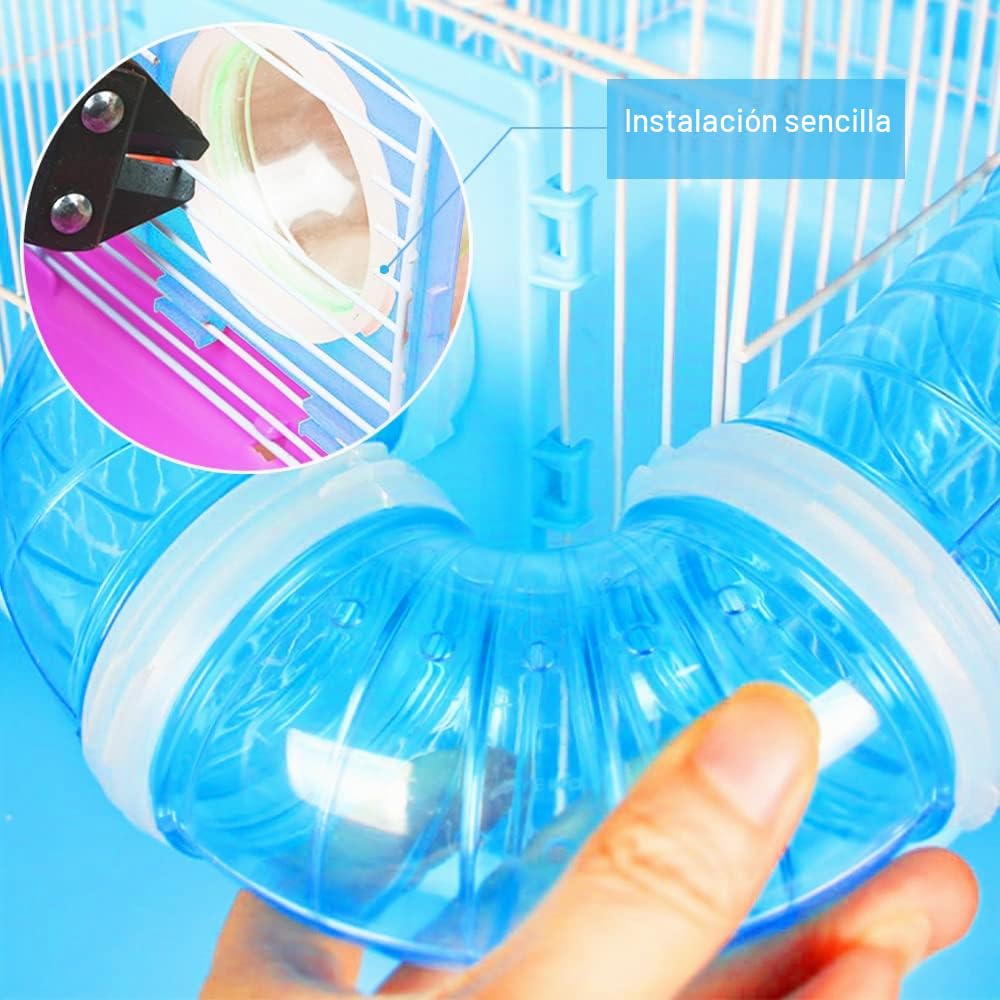 2 Kits de Tubos de hámster, túnel de Aventura para hámster, Tubo Externo, riel de conexión Transparente, Juguete para Ratas, Jaula de hámster, Accesorios para hámster, ratón, Animales pequeños