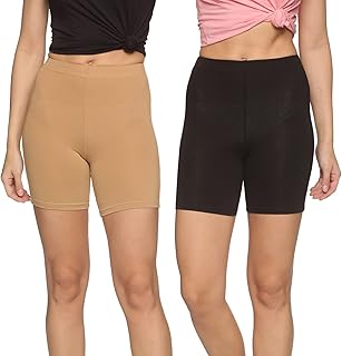 OUTFLITS Ladies Cycling Shorts| Under Dress | Yoga Shorts | Workout Shorts | Running Shorts | Exercise Shorts | Gym Shorts...