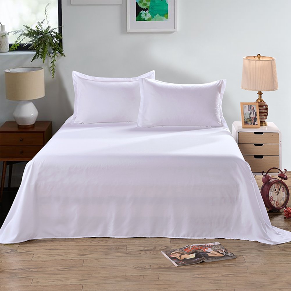 Drap de dortoir uni en tissu poncé 90x230cm pour chambre étudiante
