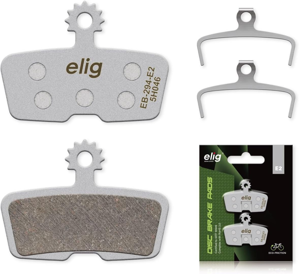ELIG Bike Disc Brake Pads for Avid Sram Code 2011+, Code R (B1), Code RS (A1), Code RSC (A1), Code Stealth 2024+, Guide RE (A1), DB8 2023+, G2 RE | MTB/eMTB/All Mountain